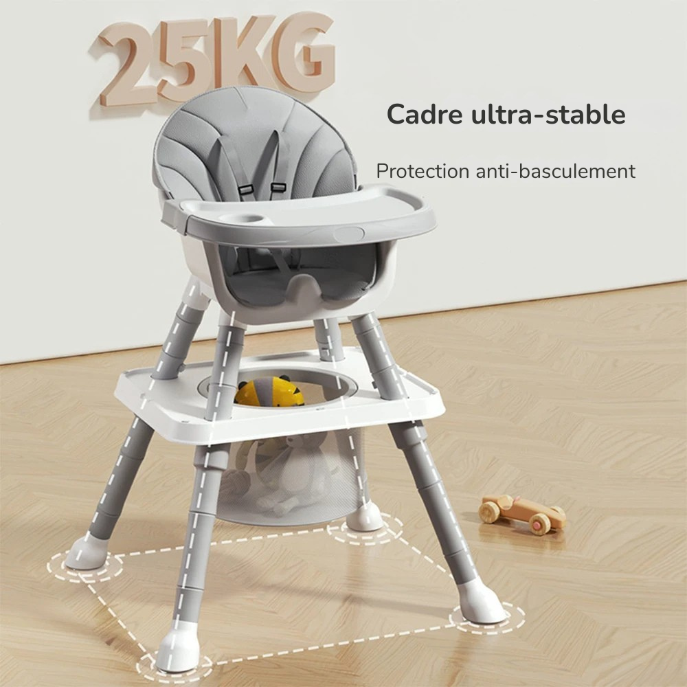 Chaise Haute Bébé 7-en-1 Multifonction