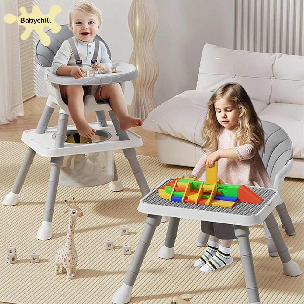 Chaise Haute Bébé 7-en-1 Multifonction
