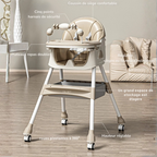 Chaise Haute Bébé Réglable et Inclinable