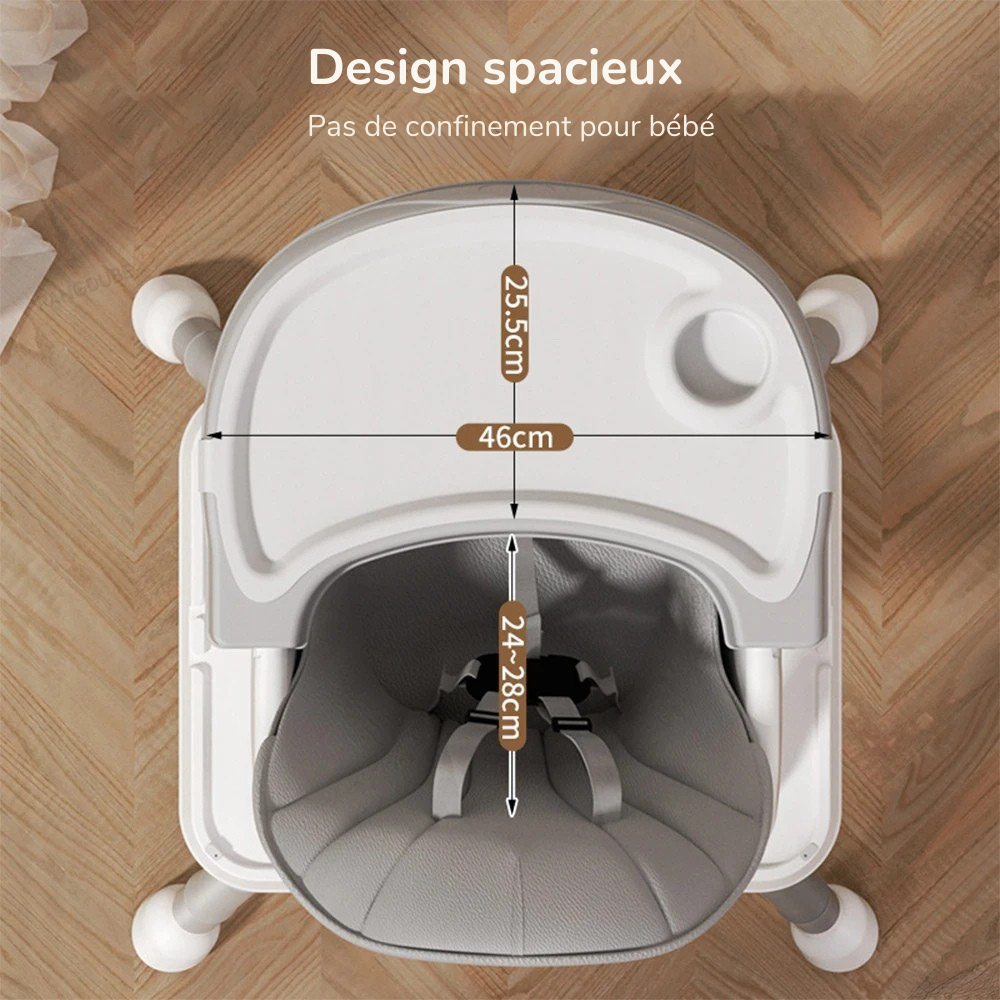 Chaise Haute Bébé 7-en-1 Multifonction