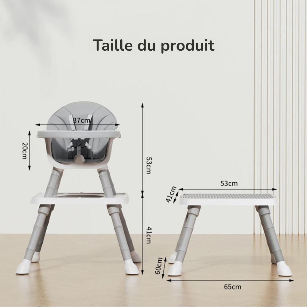 Chaise Haute Bébé 7-en-1 Multifonction
