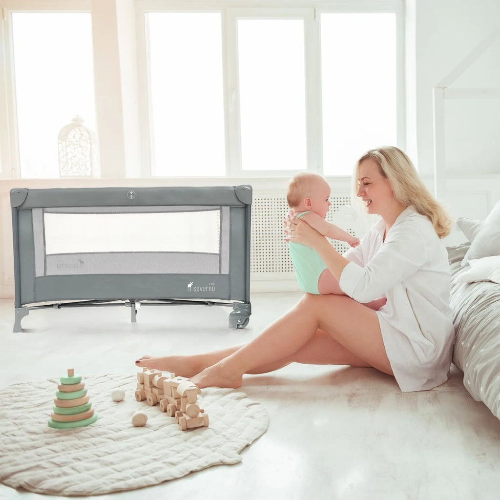 Lit de Voyage Pliable a Roulettes