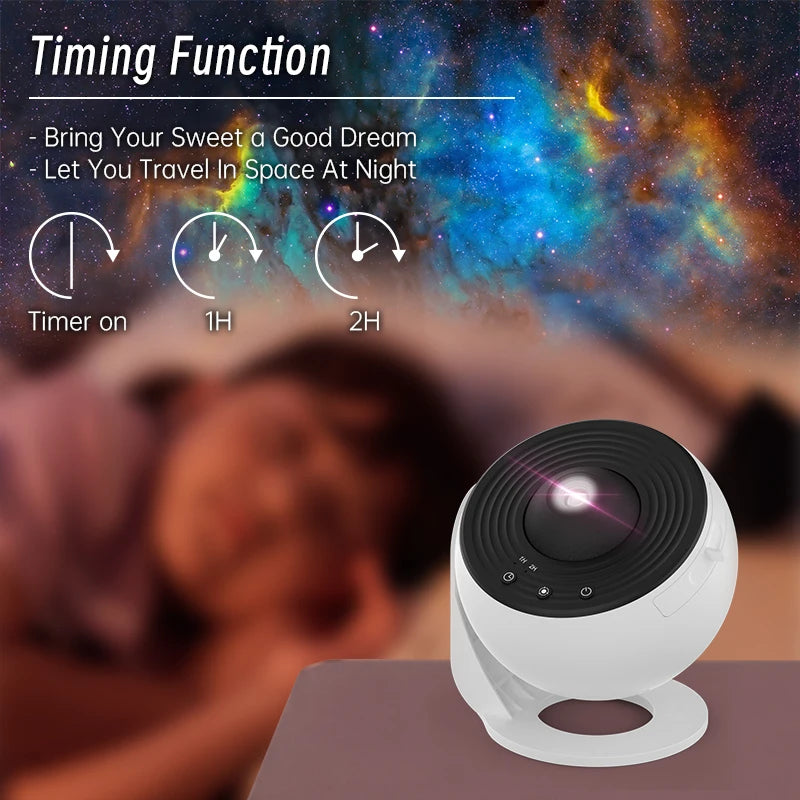Veilleuse Galaxie Rotative 360° | Veilleuse pour enfants