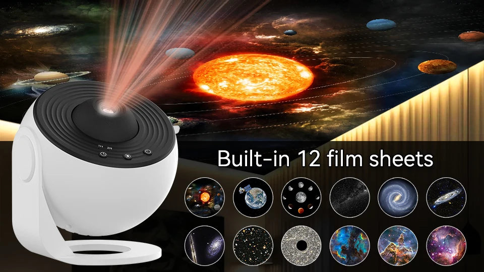 Veilleuse Galaxie Rotative 360° | Veilleuse pour enfants