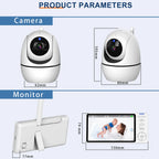 5.0 Inch Video Baby Monitor With Pan Tilt Camera Wireless Two Way Audio Night Vision Security Babysitter VOX Wake Up USB Charge