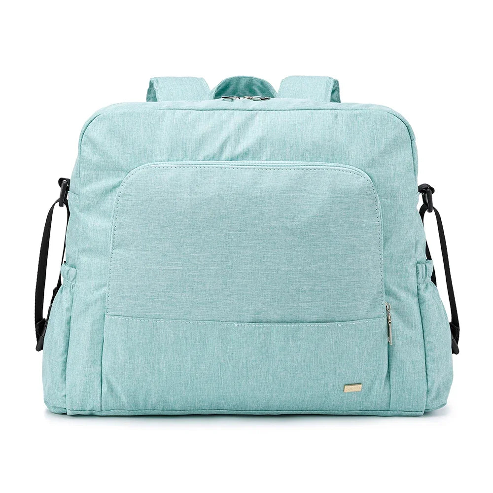 Soboba Solid Diaper Bag Fashion Waterproof Multi-functional Diaper Backpack Nursing Changing Bag for Baby Large Stylish Bag