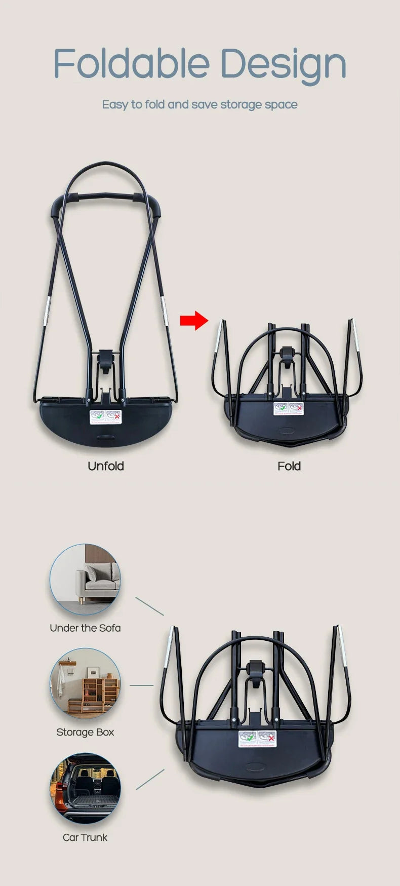 Transat Bébé Pliable avec Jouets