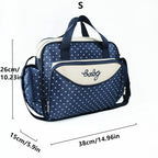 Fashion dot one shoulder mommy bag; Large capacity diagonal cross mother baby bag; Small and lightweight portable diaper bag