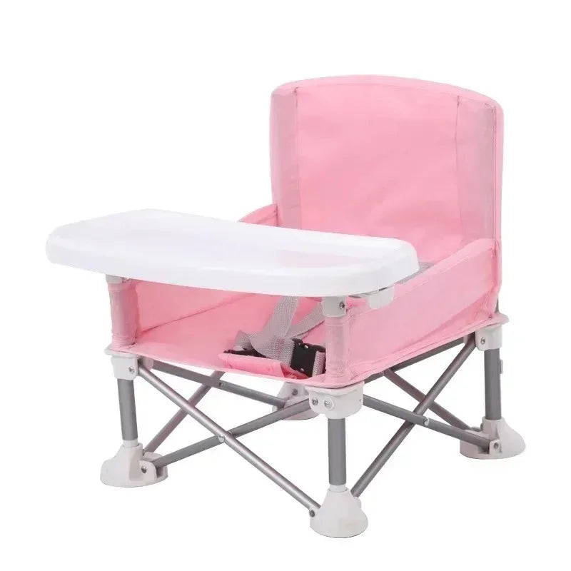 Outdoor Foldable Portable Compact Baby Chair With Safe Belt Good Aluminium Alloy Chair For Travel Camping Picnics High Quality