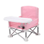 Outdoor Foldable Portable Compact Baby Chair With Safe Belt Good Aluminium Alloy Chair For Travel Camping Picnics High Quality