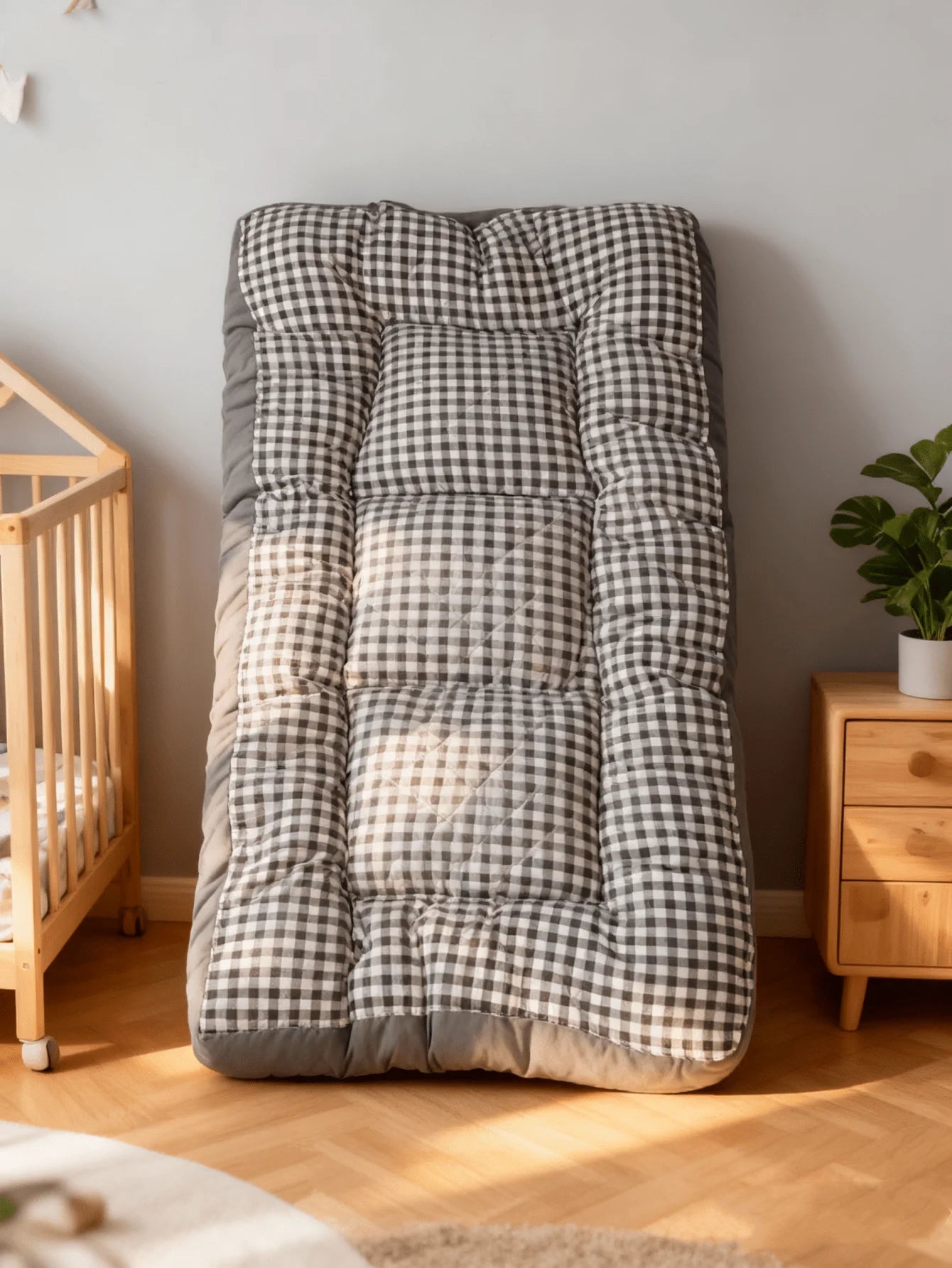 Children's Lace Cushion Gauze Beanie Velvet Mattress Warm Newborn Mattress Autumn and Winter Cotton Washable Baby Mattress