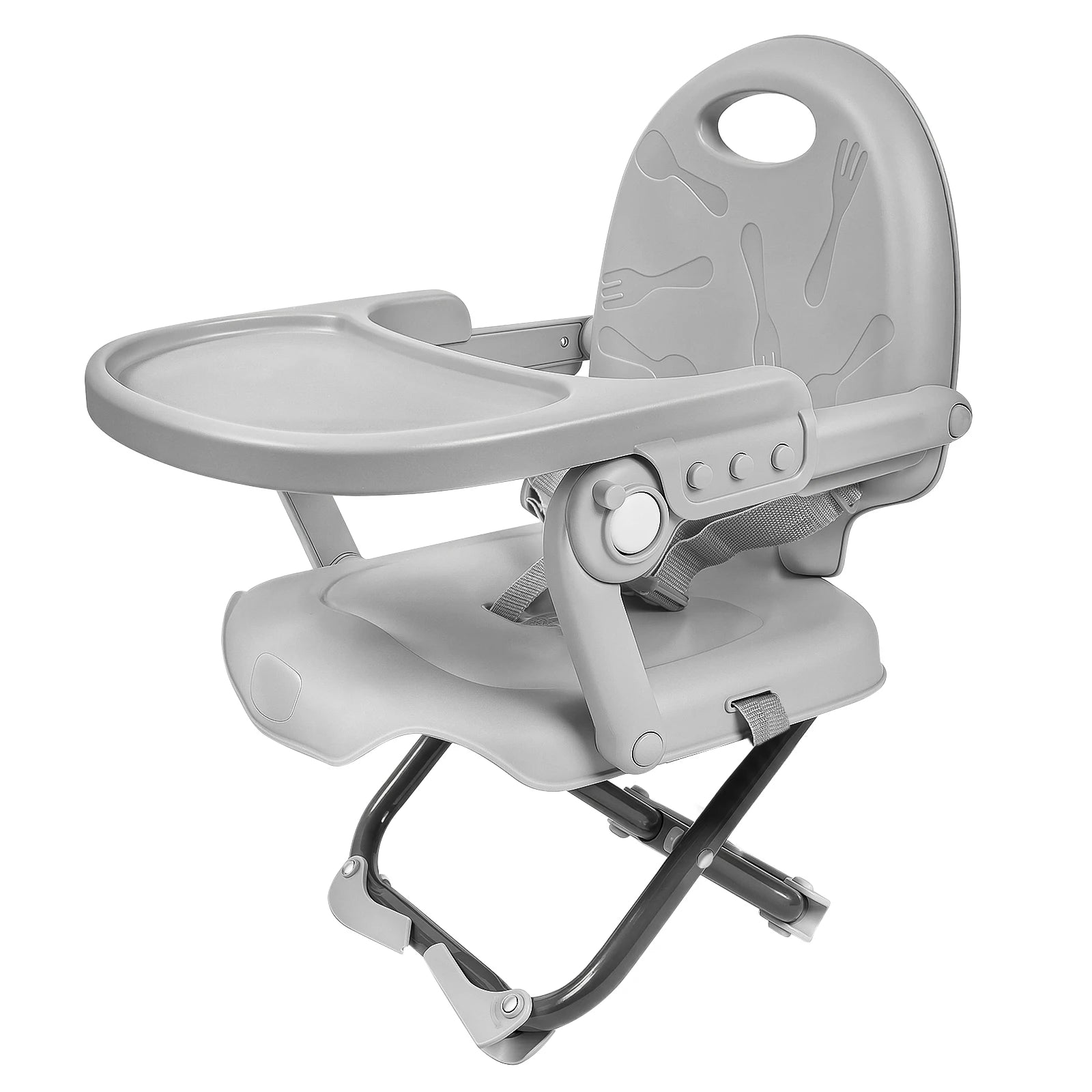 Portable High Chair for Babies & Toddlers, Foldable Booster Seat for Dining Chair, 6 Months to 3 Years, with Removable Tray