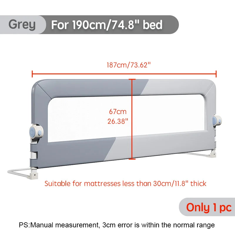 PANGDUBE 1pc Baby Playpen Bed Rail Guard for Kid Bed Guardrail Screw-free Installation Barrier for Bed Protection for Baby Fence