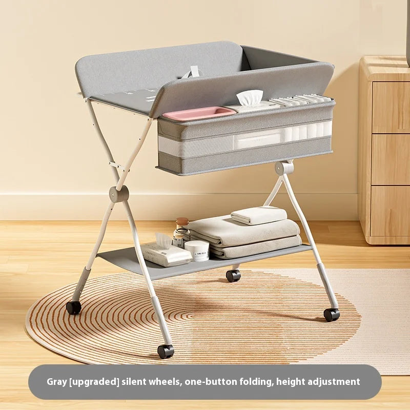 Multifunctional Baby Diaper-Changing Table Adjustable Baby Baby Caring Table Newborn Removable Folding Diaper Changing Table