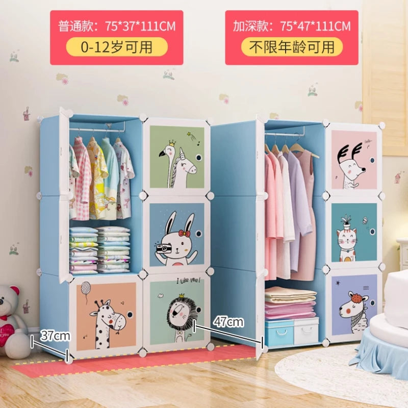 Girl Clothes Wardrobe Baby Dressers Bedroom Kids Children's Closet Clothings Montessori Puerta Corredera Organizer Furniture