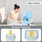 Baby chair high chair 4-in-1, height adjustable children high chair station wagon high chair with removable tray, non-slip chair leg caps