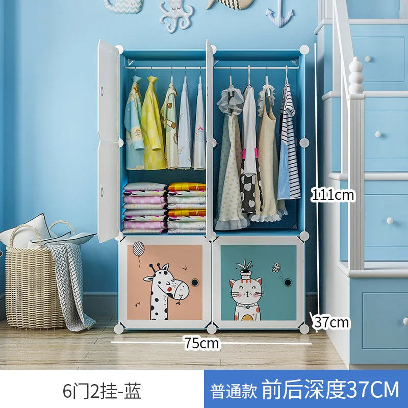 Girl Clothes Wardrobe Baby Dressers Bedroom Kids Children's Closet Clothings Montessori Puerta Corredera Organizer Furniture