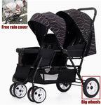 Poussette Double Jumeaux 2-en-1 Pliable