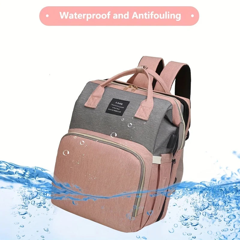 Sac à Dos de Maternité 2 en 1 – Lit Bébé Pliable & Sac de Voyage Grande Capacité