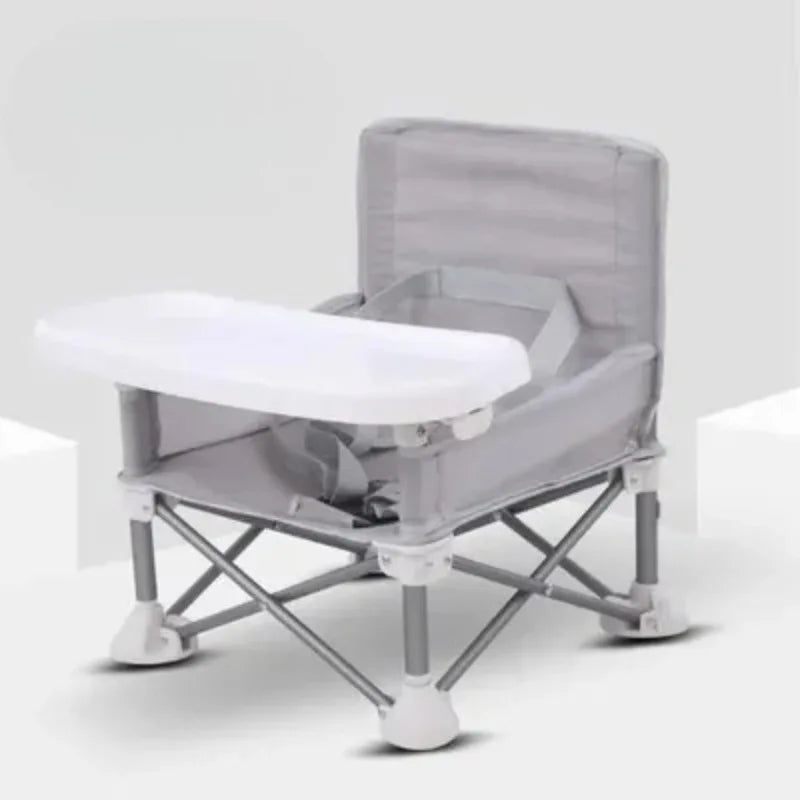 Outdoor Foldable Portable Compact Baby Chair With Safe Belt Good Aluminium Alloy Chair For Travel Camping Picnics High Quality