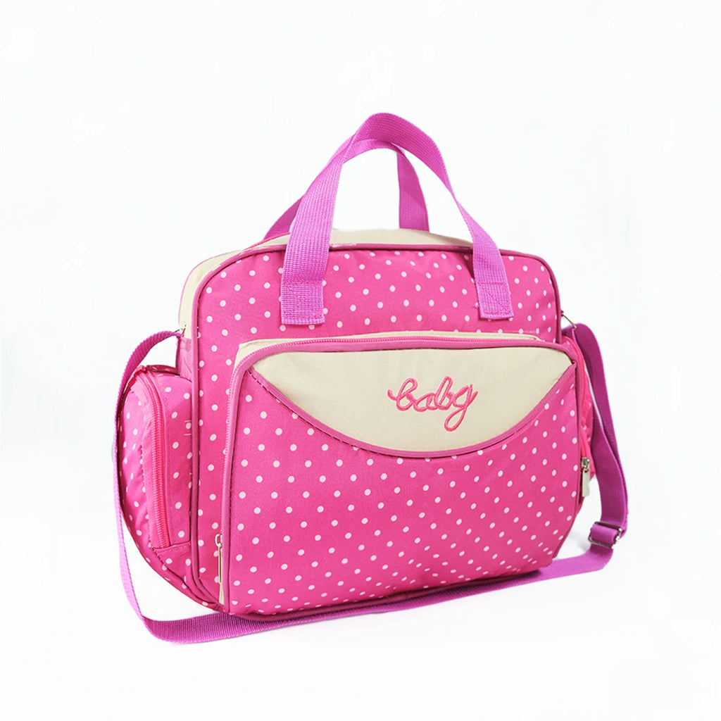 Fashion dot one shoulder mommy bag; Large capacity diagonal cross mother baby bag; Small and lightweight portable diaper bag