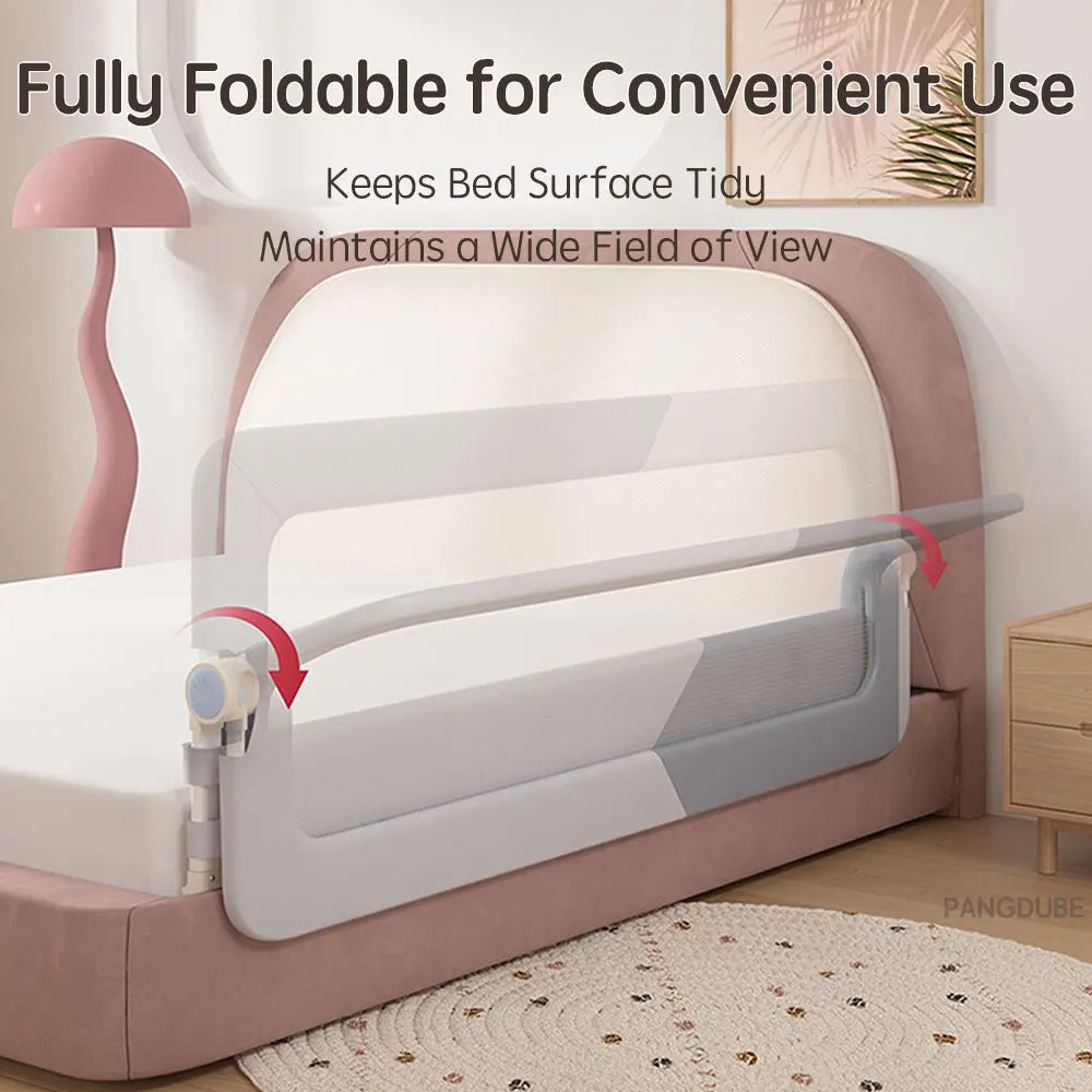 PANGDUBE 1pc Baby Playpen Bed Rail Guard for Kid Bed Guardrail Screw-free Installation Barrier for Bed Protection for Baby Fence