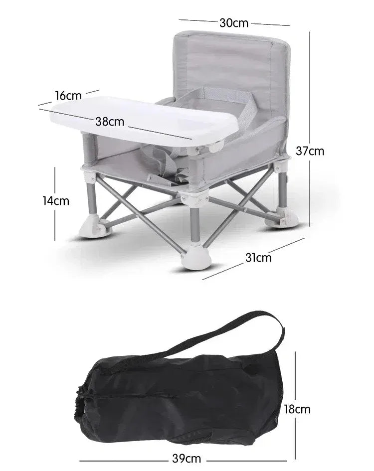 Outdoor Foldable Portable Compact Baby Chair With Safe Belt Good Aluminium Alloy Chair For Travel Camping Picnics High Quality