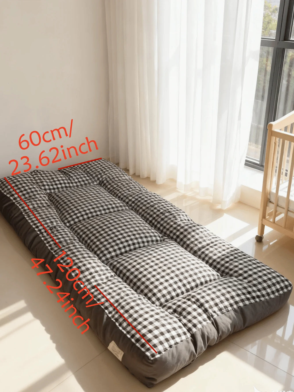 Children's Lace Cushion Gauze Beanie Velvet Mattress Warm Newborn Mattress Autumn and Winter Cotton Washable Baby Mattress