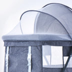 Lit de voyage pliable pour bébé avec matelas et roues silencieuses, berceau berçant convertible, XYT-001
