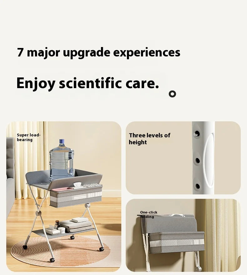 Multifunctional Baby Diaper-Changing Table Adjustable Baby Baby Caring Table Newborn Removable Folding Diaper Changing Table