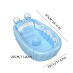 Folding Inflatable Baby Bathtub Soft Safe Anti-slip Bottom Inflatable Child's Shower Basin Portable Home Travel Folding Bathtub