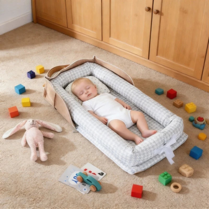 New Cozy Baby Nest Portable Infant Bed for Travel Shoulder Bag Design Foldable Crib for Newborns and Toddlers