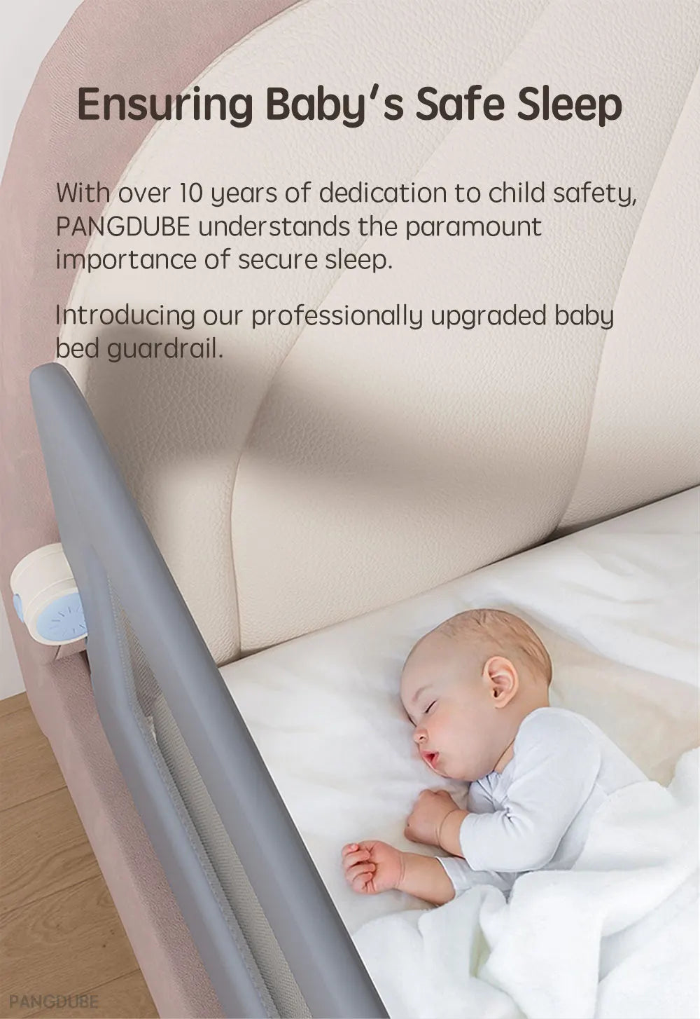 PANGDUBE 1pc Baby Playpen Bed Rail Guard for Kid Bed Guardrail Screw-free Installation Barrier for Bed Protection for Baby Fence