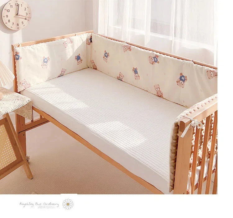 Child Bed Guardrail Fence One Piece Anti-collision Soft Bag Around the Bed Baby Blocking Cloth Detachable and Washable