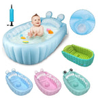 Folding Inflatable Baby Bathtub Soft Safe Anti-slip Bottom Inflatable Child's Shower Basin Portable Home Travel Folding Bathtub