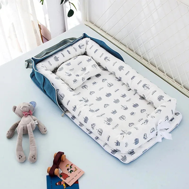 New Cozy Baby Nest Portable Infant Bed for Travel Shoulder Bag Design Foldable Crib for Newborns and Toddlers