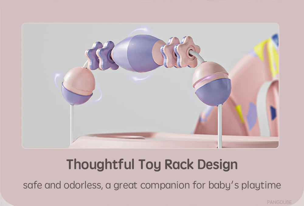 PANGDUBE Baby Seat Toddler Eating Chair Baby High Chair for Dinner Baby Feeding Chair with 4 Wheels, Bib, Bowl&spoon, Reclining