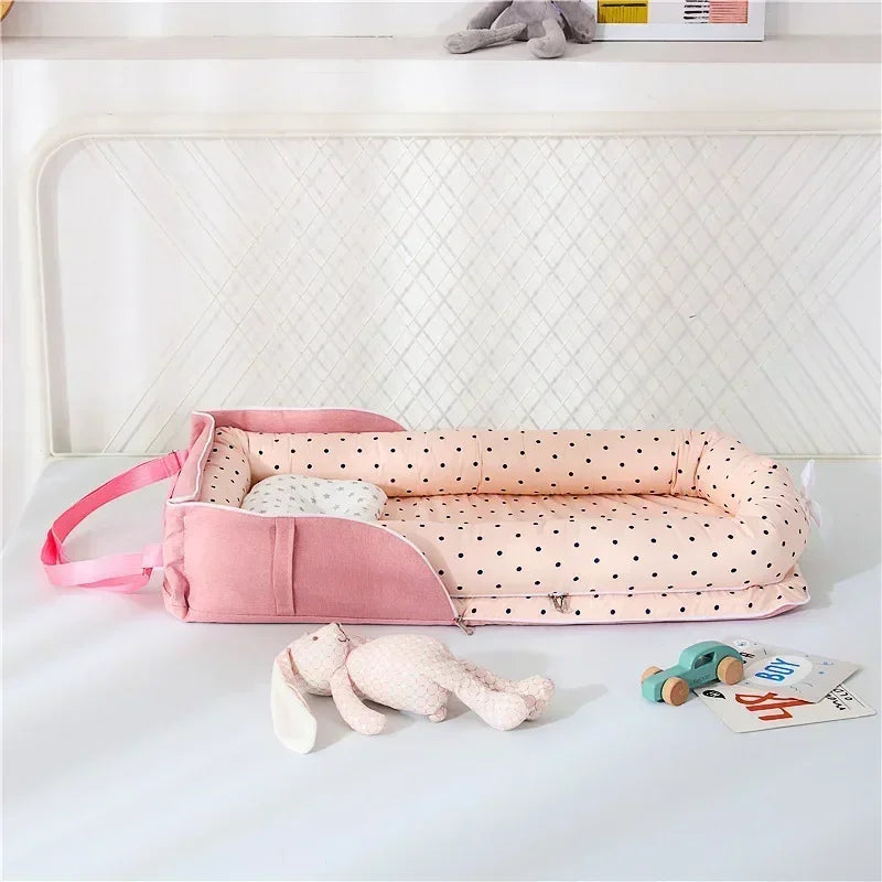 New Folding Baby Sleeping Nest Newborn Bed Crib Travel Playpen Mattress Child Toddler Playpens Photography Cama Bebe with Pillow