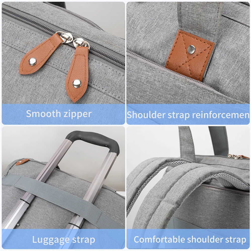 PANGDUBE Large Size Mom Dad Backpack Baby Diaper Bags with Pacifier Bag Nappy Bag for Baby Things Maternity Backpack for Mommy