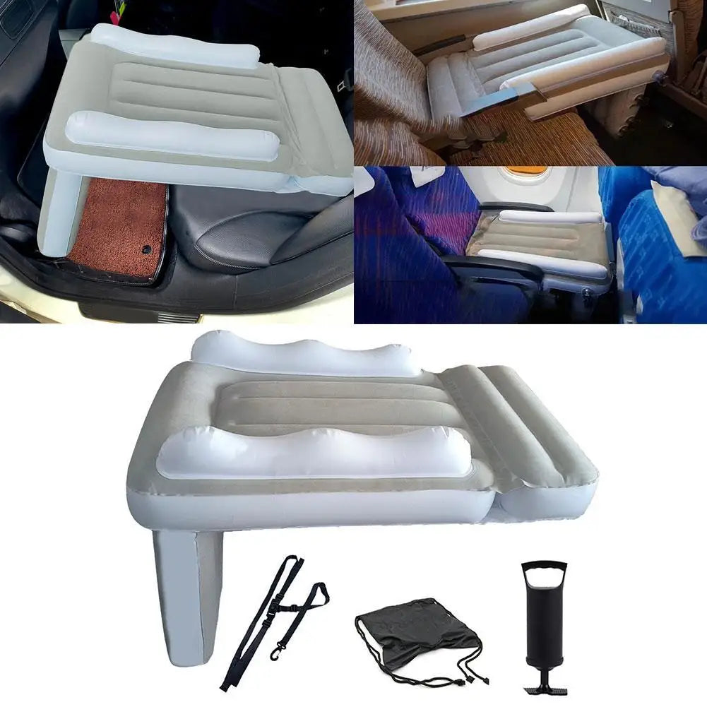 Inflatable Car Airplane Bed Mattress Air Bed Seat For Kid Baby Extender Sleeping Mattress Seat For Travel Car Road Trip