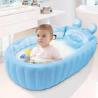 Folding Inflatable Baby Bathtub Soft Safe Anti-slip Bottom Inflatable Child's Shower Basin Portable Home Travel Folding Bathtub