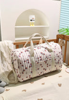 Mommy Bag Storage Bag Multi-functional Shoulder Bag Fashion Cotton Quilted Floral Portable Handbag Lightweight Crossbody Bag