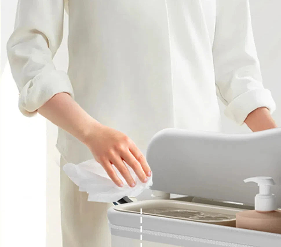 6-in-1 Portable Baby Care Station - Foldable Changing Table with Removable Bath Tub, Massage Mat & Storage Organizer