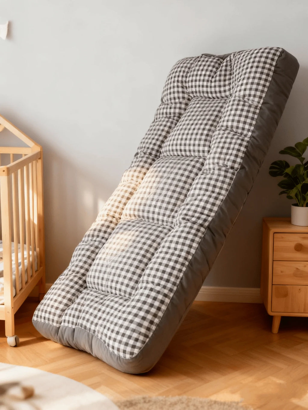 Children's Lace Cushion Gauze Beanie Velvet Mattress Warm Newborn Mattress Autumn and Winter Cotton Washable Baby Mattress