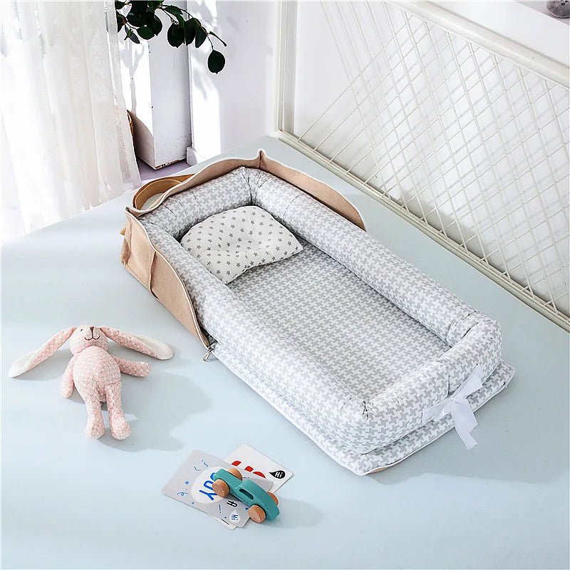 New Cozy Baby Nest Portable Infant Bed for Travel Shoulder Bag Design Foldable Crib for Newborns and Toddlers