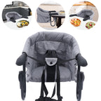 Clip On High Chair Fold-flat Storage Portable Feeding Seat High Load Design Attach To Fast Table Chair For 0-24 Months At Home