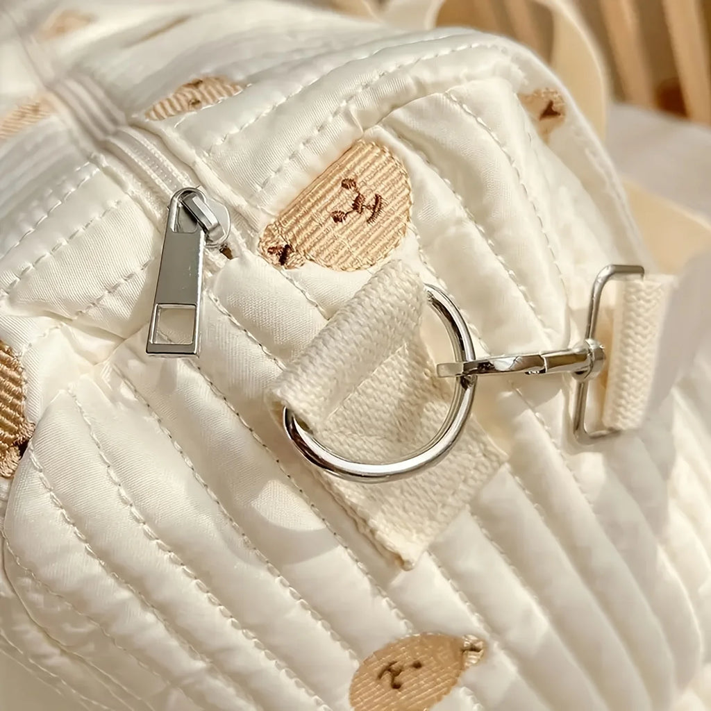 Personalized Name Embroidered Maternity Bag | Autumn-Winter Large-Cap 2-Way: Handheld/Crossbody | Mom & Baby Trips