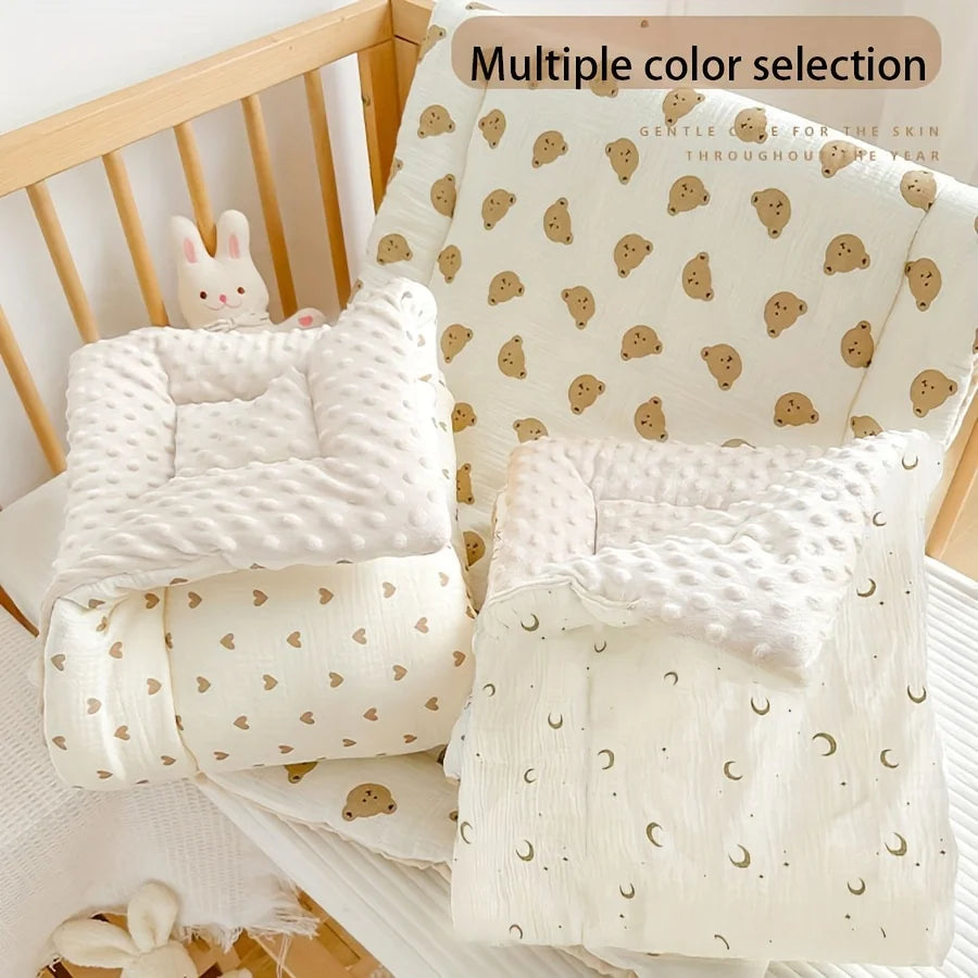 110x63cm Baby Mattress Soft Polyester Double Sided Comfort Perfect for Newborns Youngsters Ideal for Crib Nursery All Season