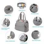 PANGDUBE Large Size Mom Dad Backpack Baby Diaper Bags with Pacifier Bag Nappy Bag for Baby Things Maternity Backpack for Mommy