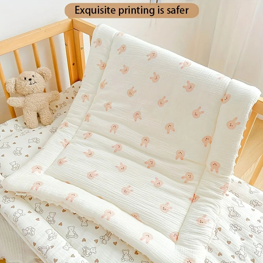110x63cm Baby Mattress Soft Polyester Double Sided Comfort Perfect for Newborns Youngsters Ideal for Crib Nursery All Season